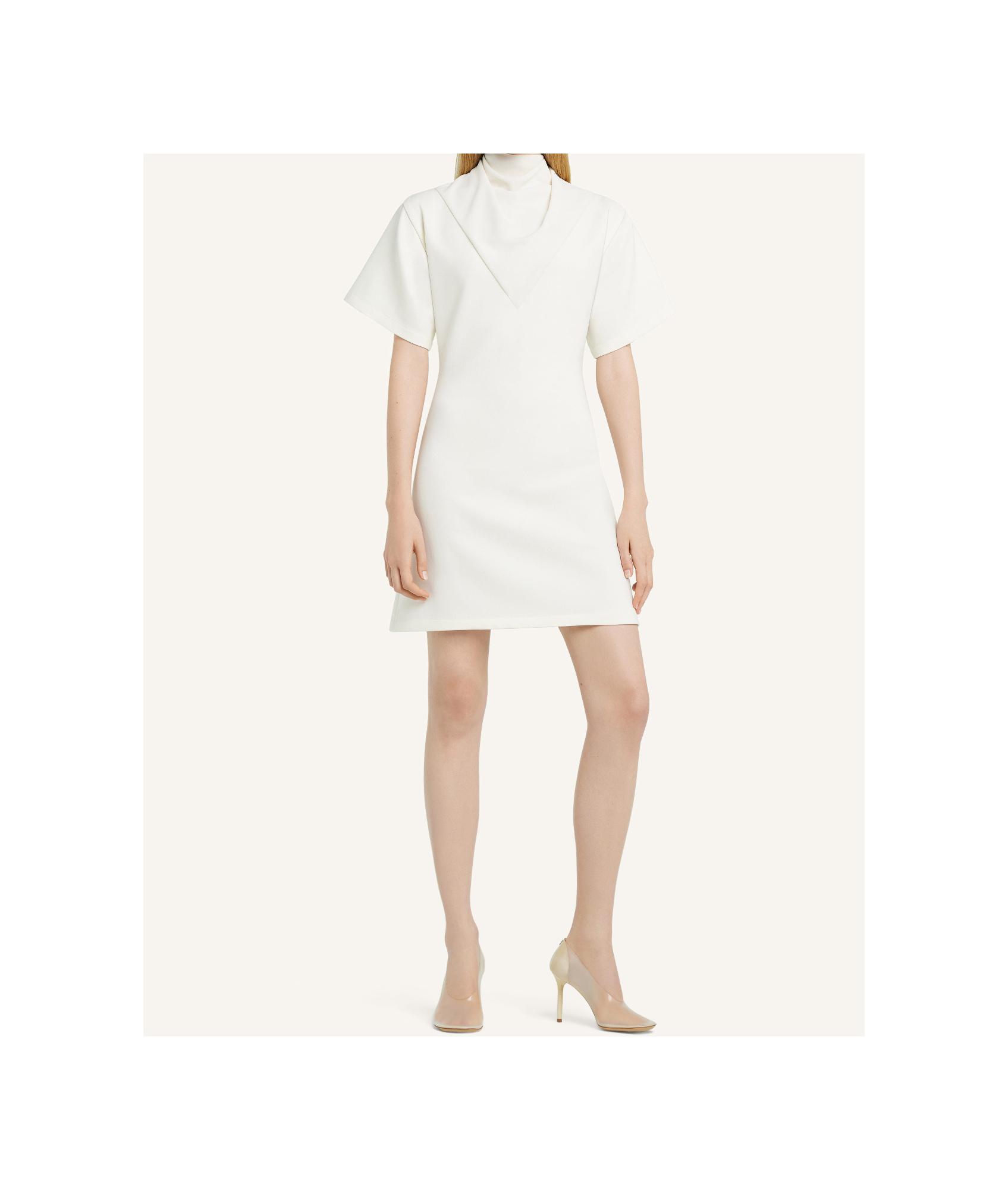 Shop Courrèges Scarf Dress In Traditional White