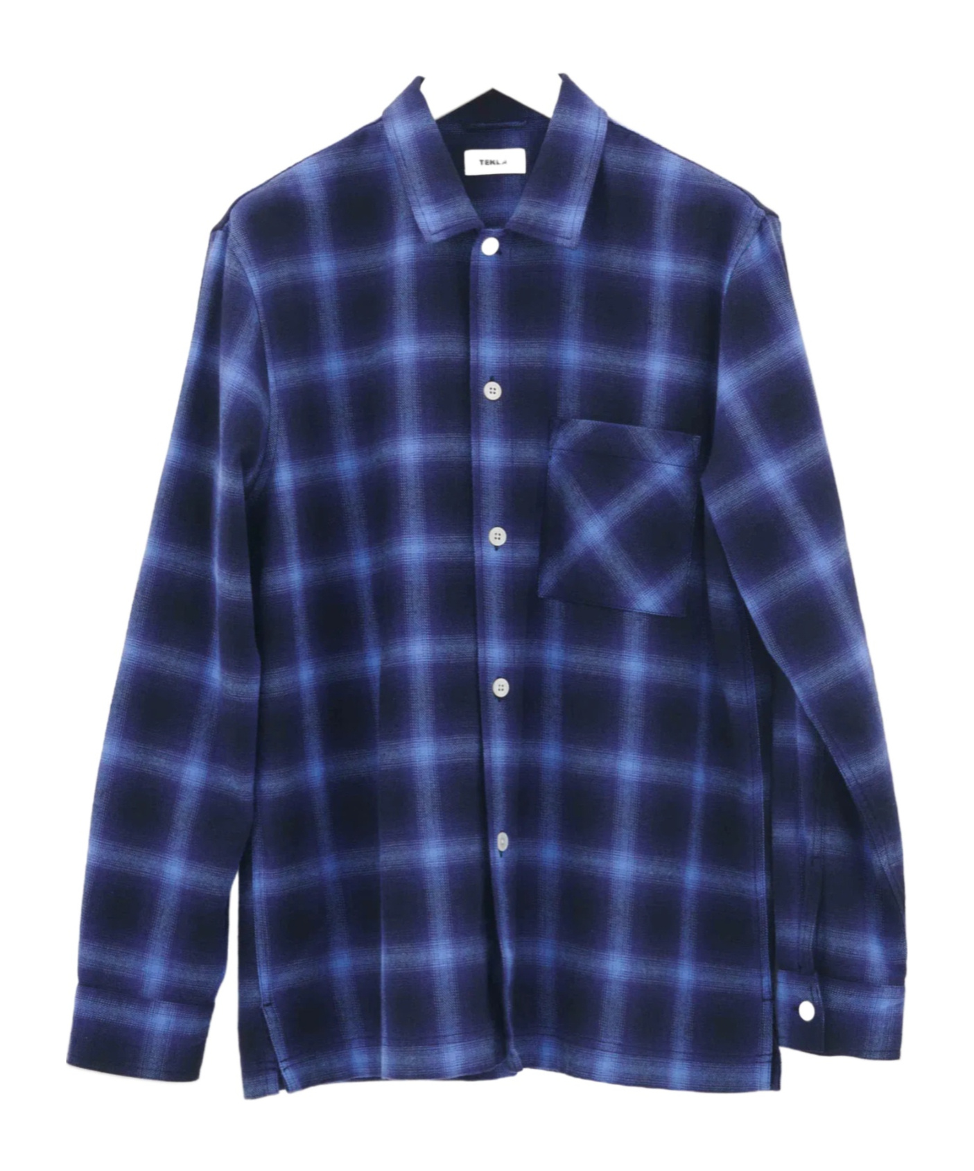 Tekla Checked Pajamas Shirt In Multi