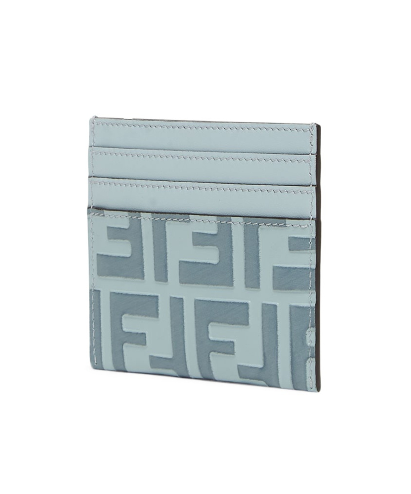 Fendi Ff Diamond Card Holder In Green