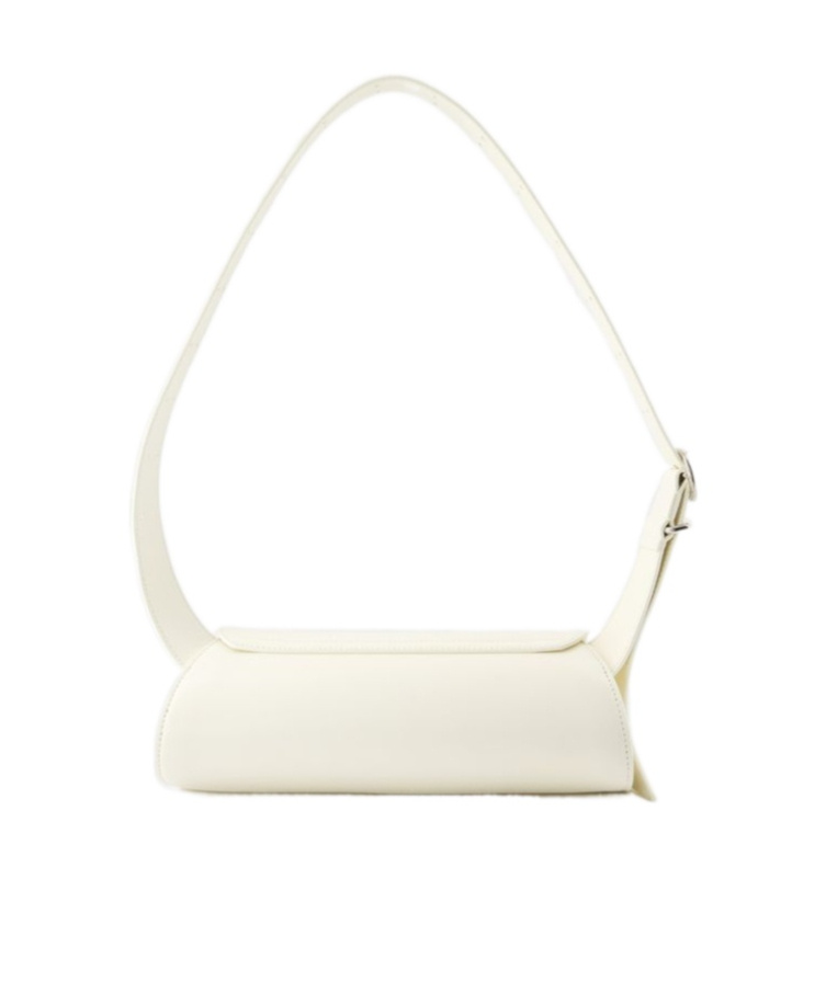 Jil Sander Ivory Nappa Leather Small Cannolo Shoulder Bag In White