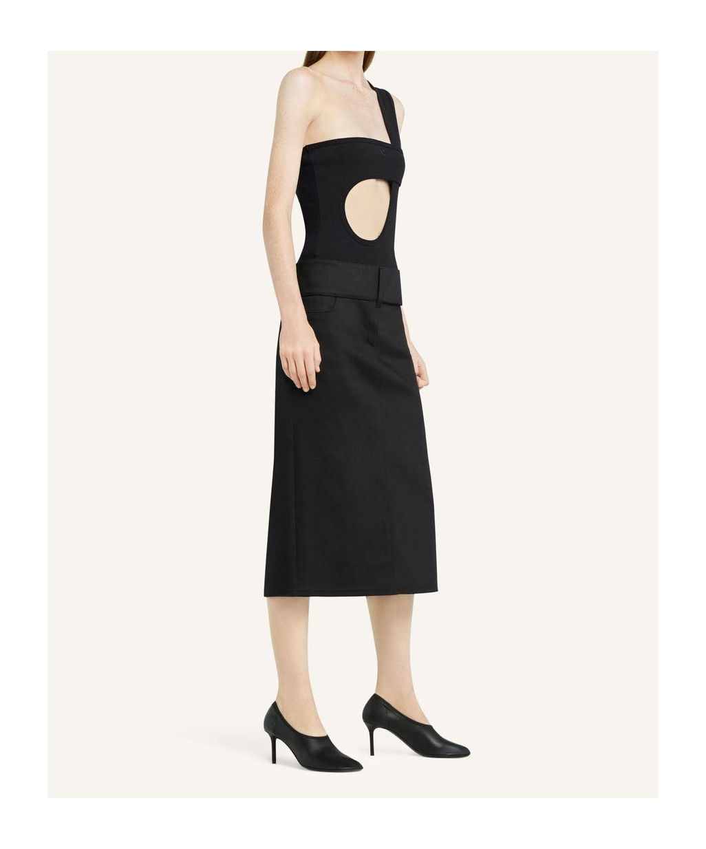 Courrèges Belted Midi Skirt