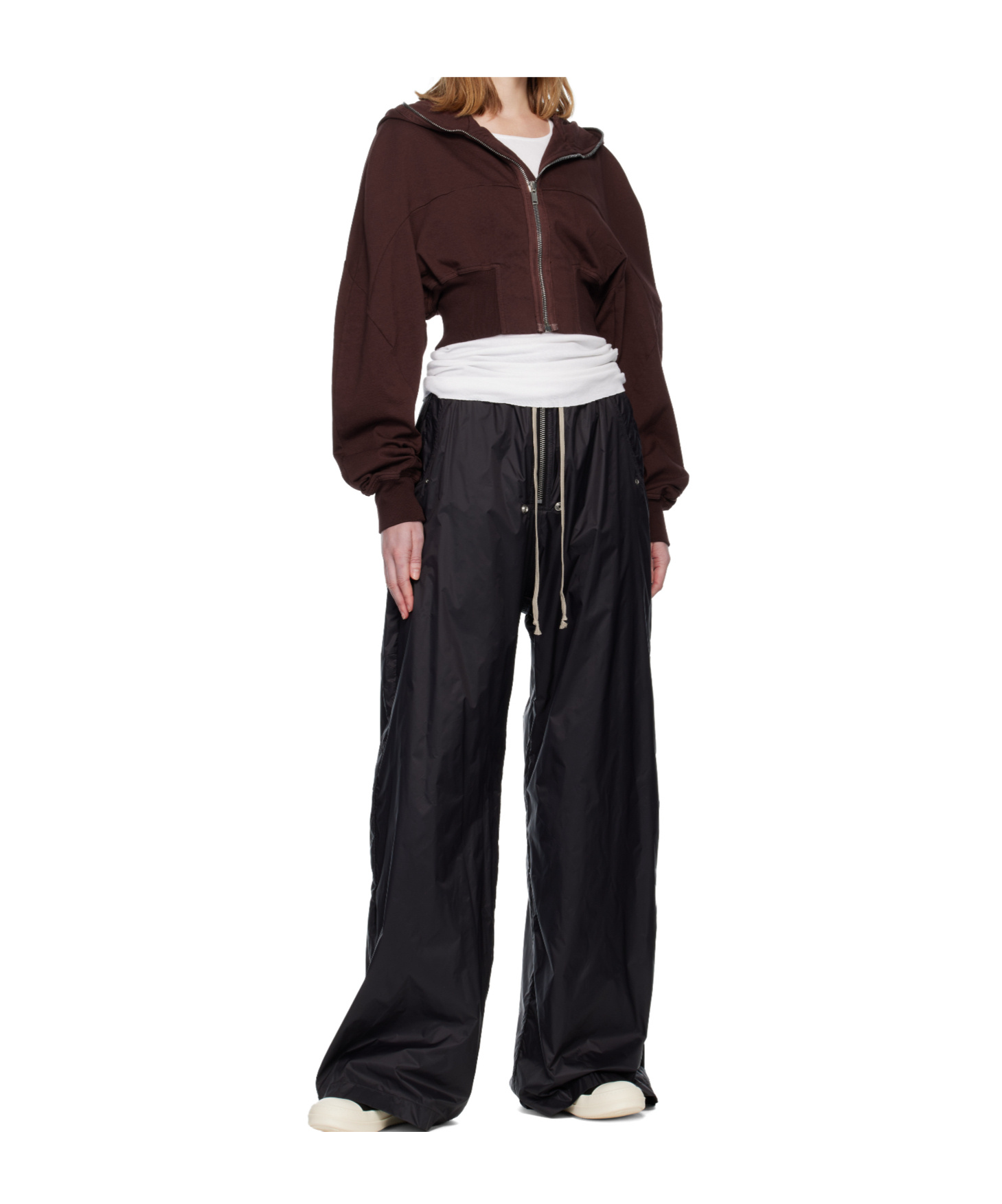 Rick Owens Drkshdw Cropped Hoodie In Black