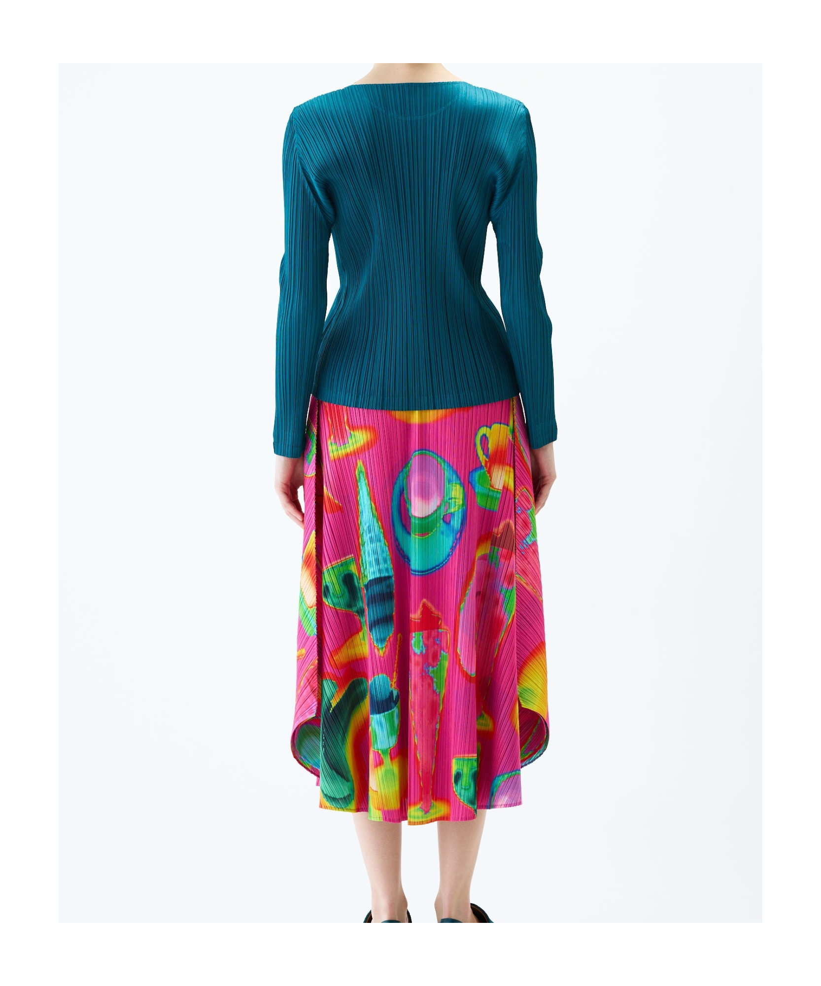 Issey Miyake Thermal Foods Skirt In Multicolor