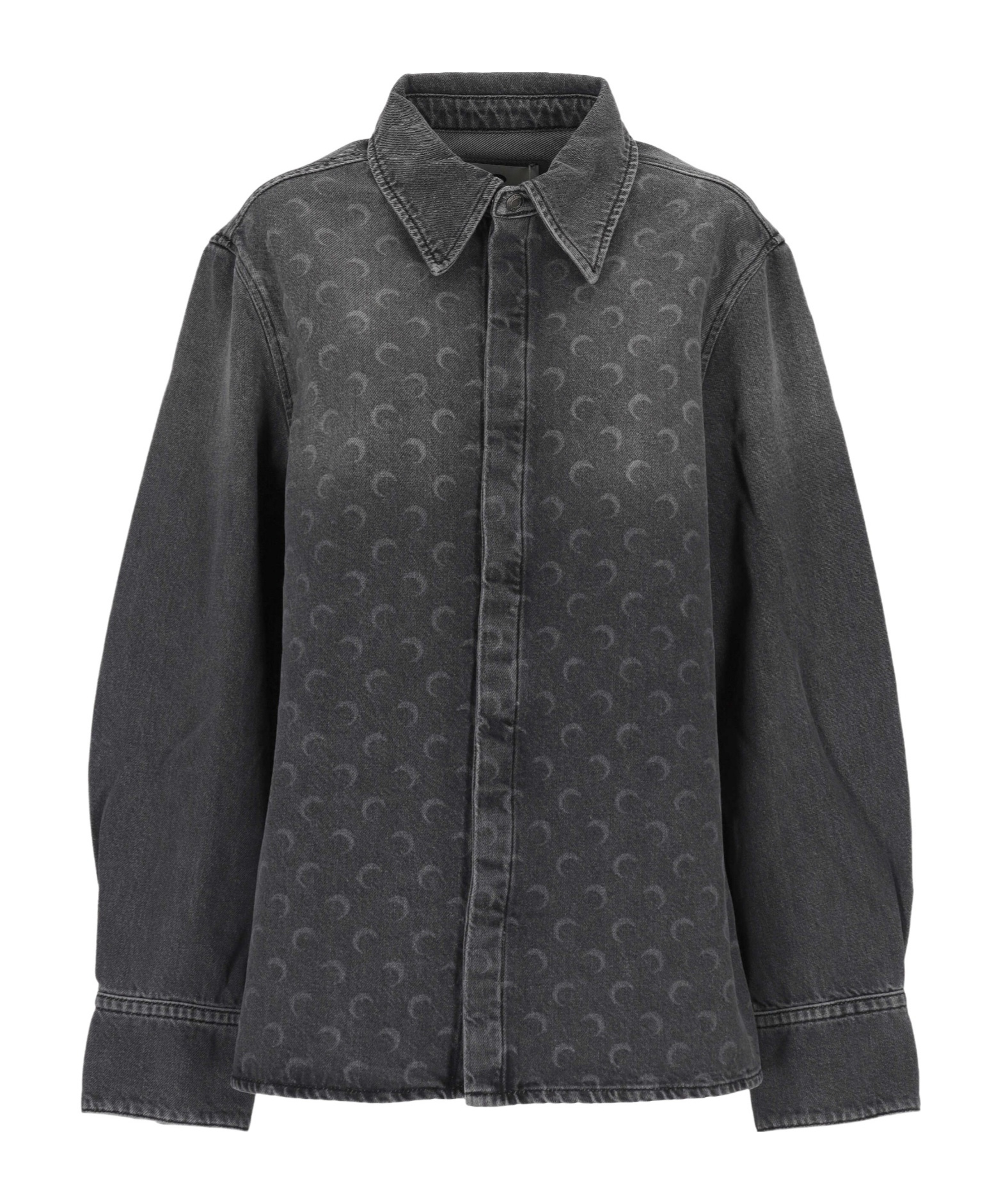 Marine Serre Shirts Grey In Black