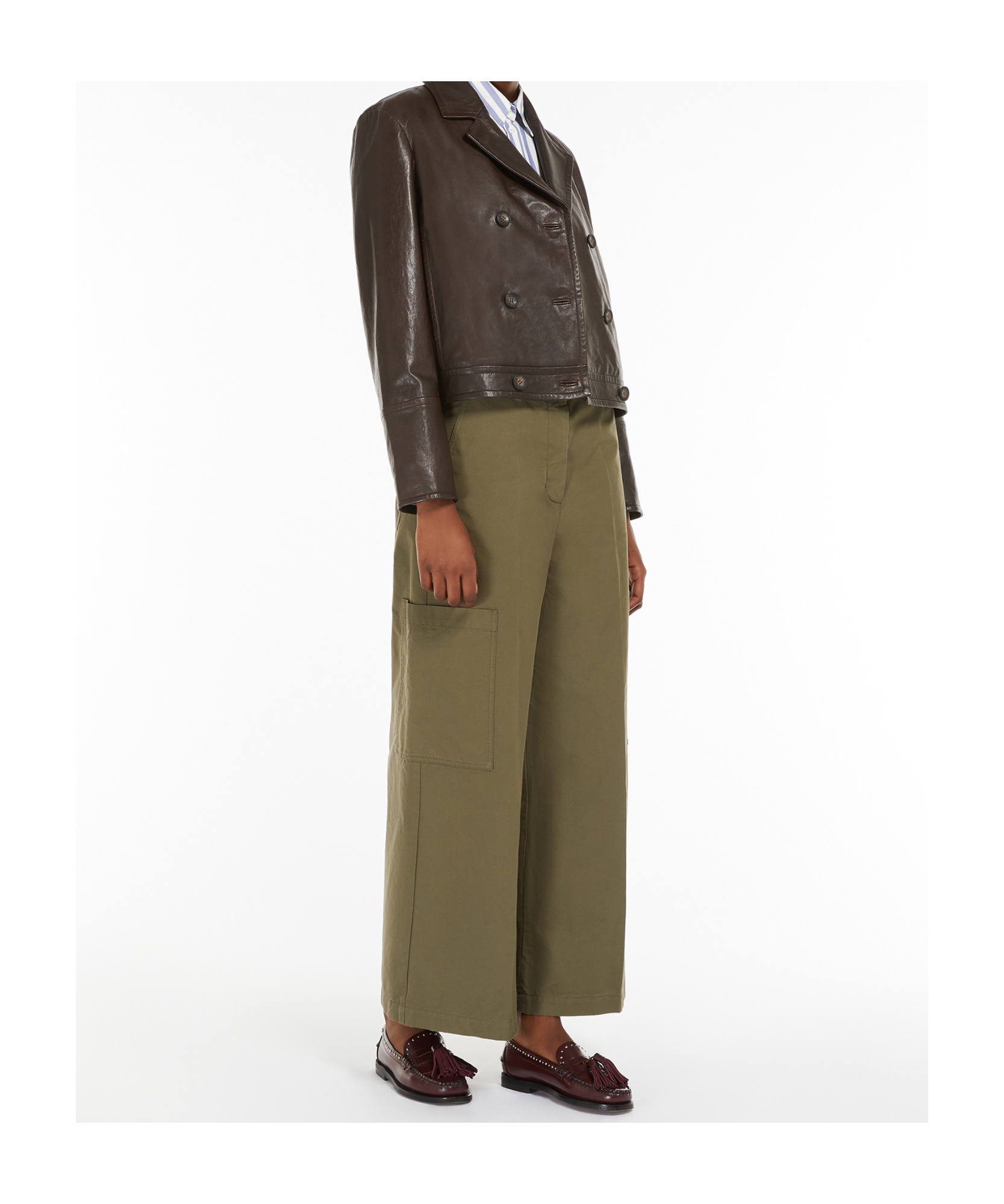 Weekend Max Mara Sub Cioccolato Double-breasted Jacket In Black
