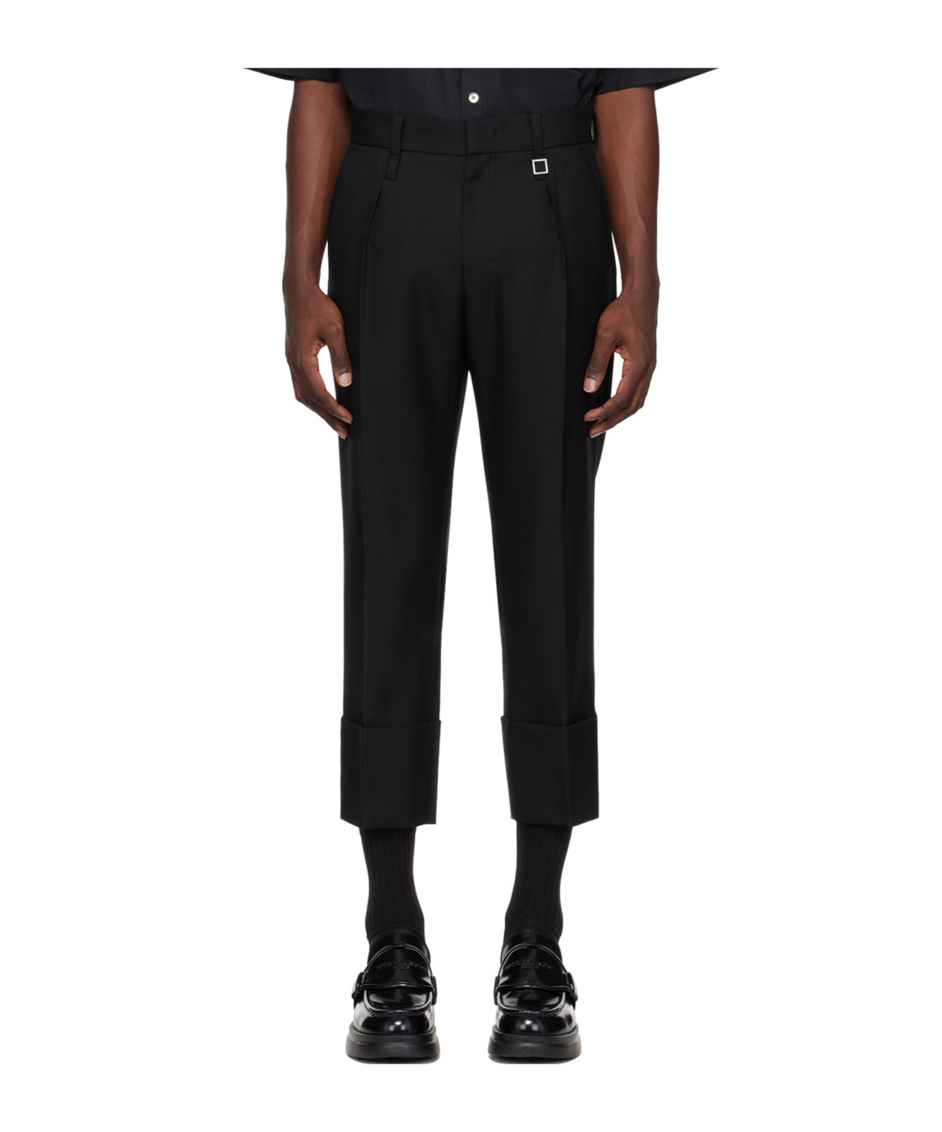 Wooyoungmi Belt Loops Slacks In Black