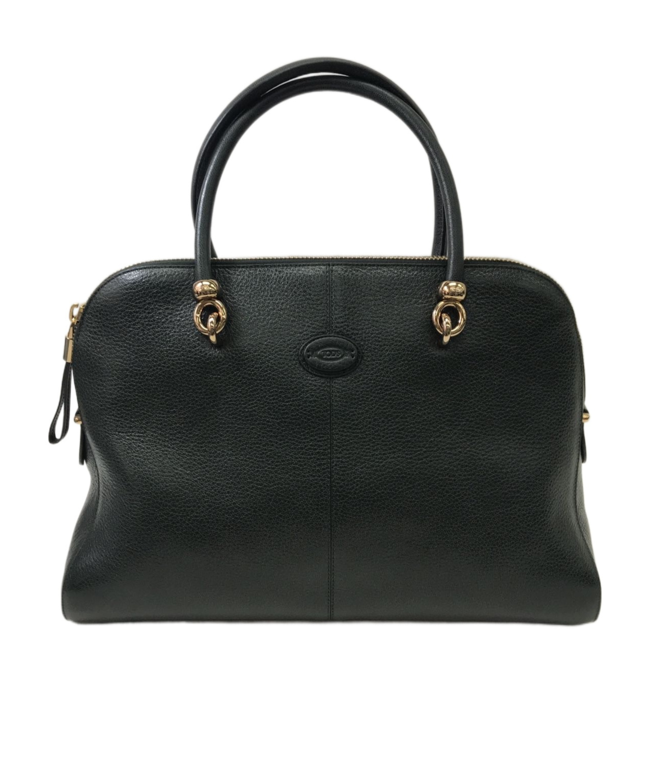 Shop Tod's Double Handle Shoulder Bag In Black
