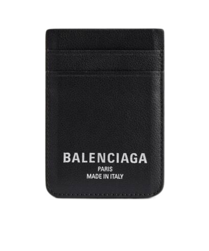 Balenciaga Cash 2.0 Magnet Card Holder In Black