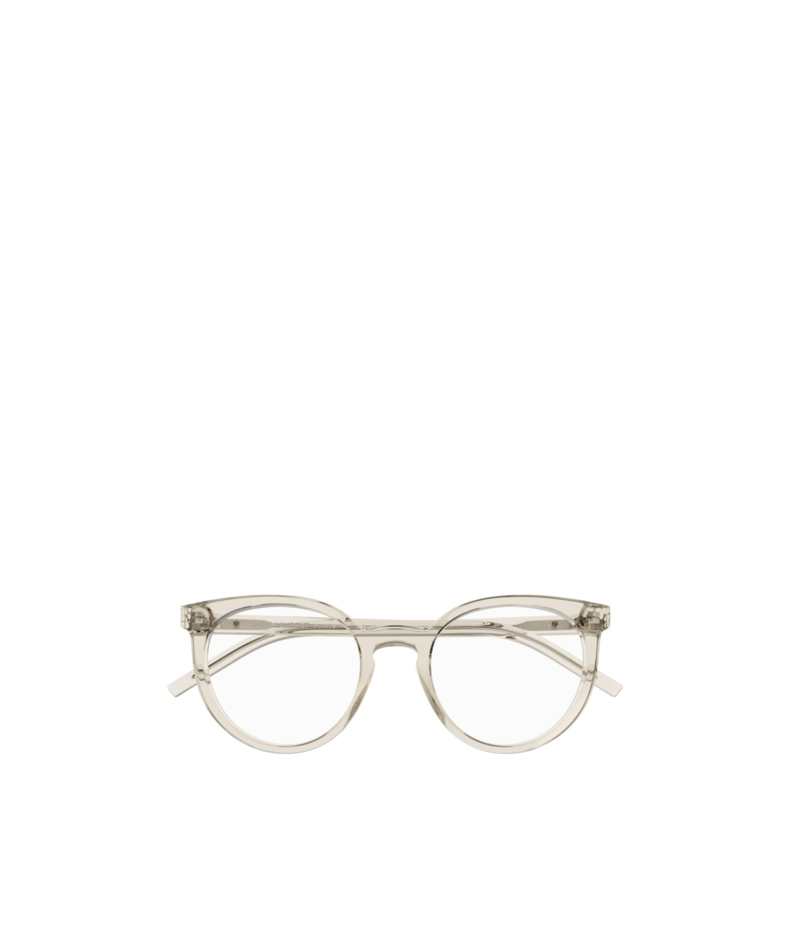 Saint Laurent Round-frame Glasses In Nude