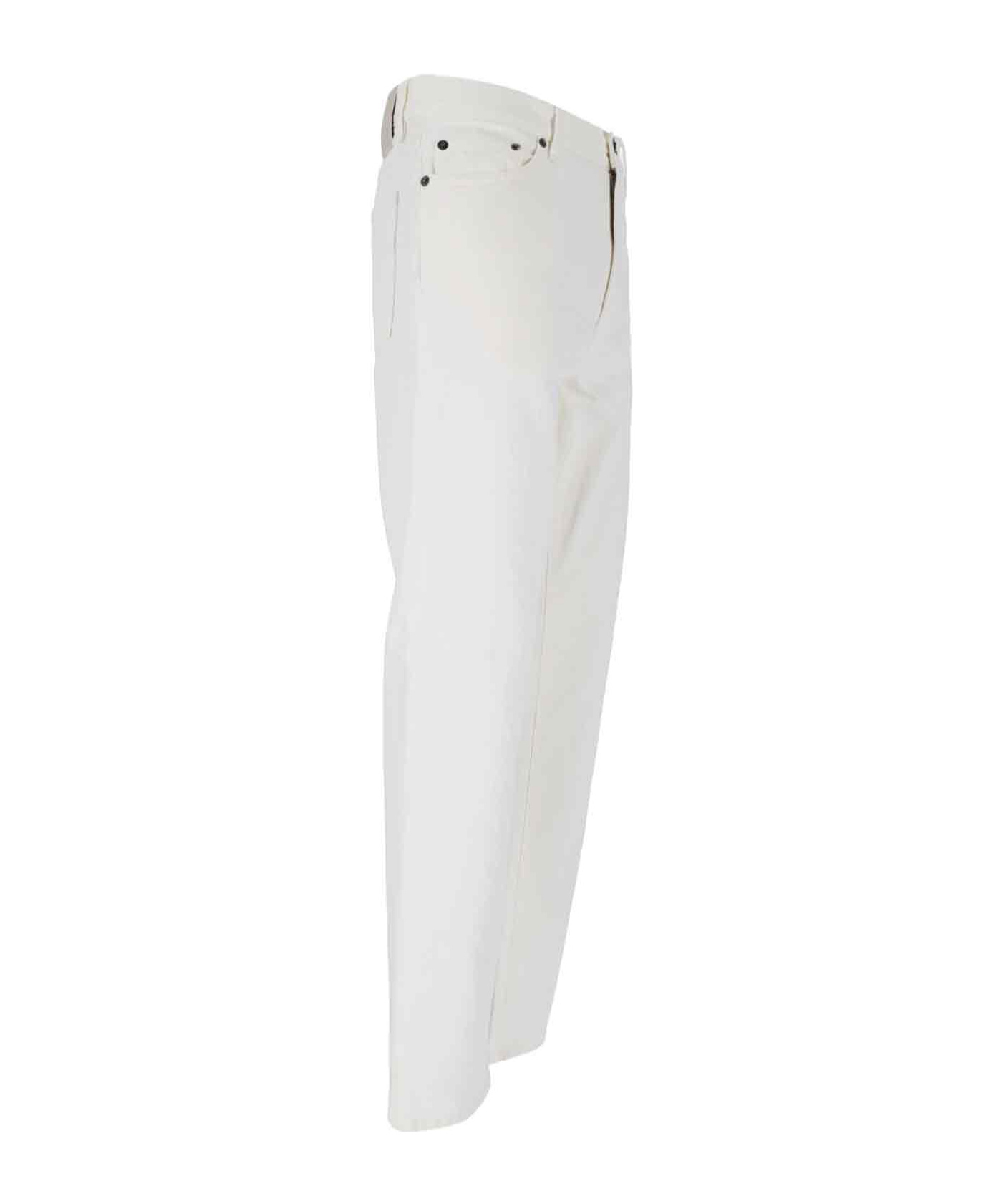 Zegna White Rinse-washed Stretch Cotton Roccia Jeans In White