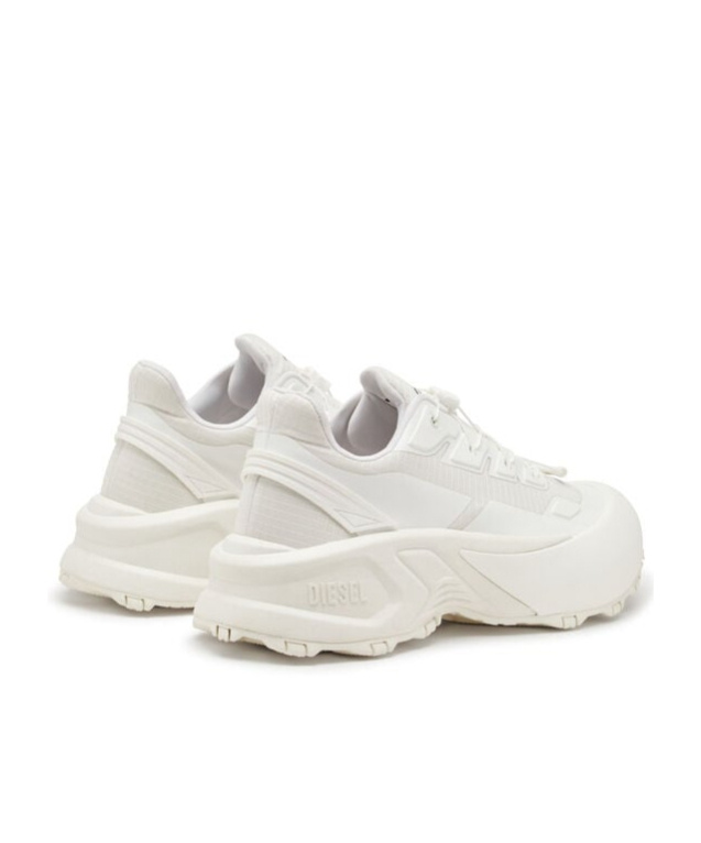 Diesel D-cage Runner-sneakers In Tpu-trimmed Ripstop In White