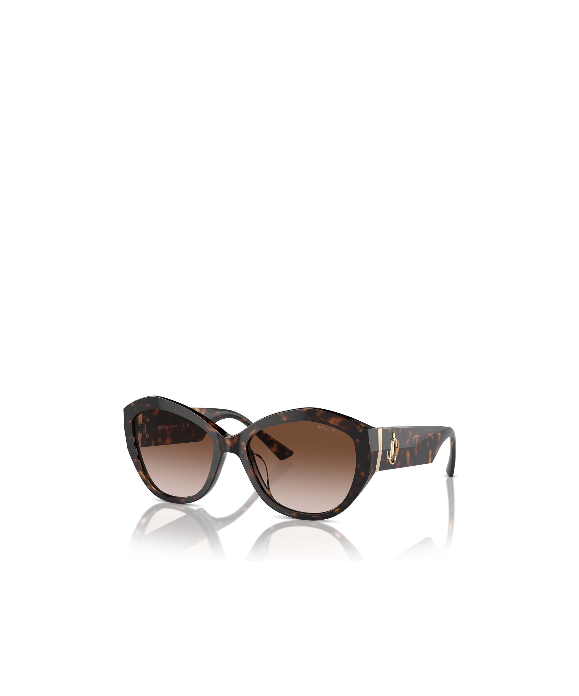Jimmy Choo Geometric Sunglasses In Brown