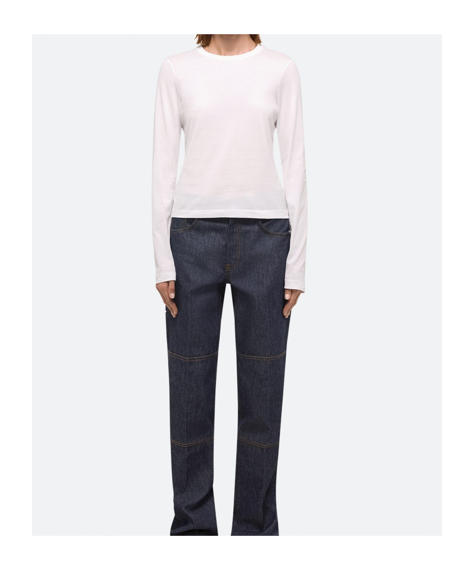 Helmut Lang Long-sleeved T-shirt In White