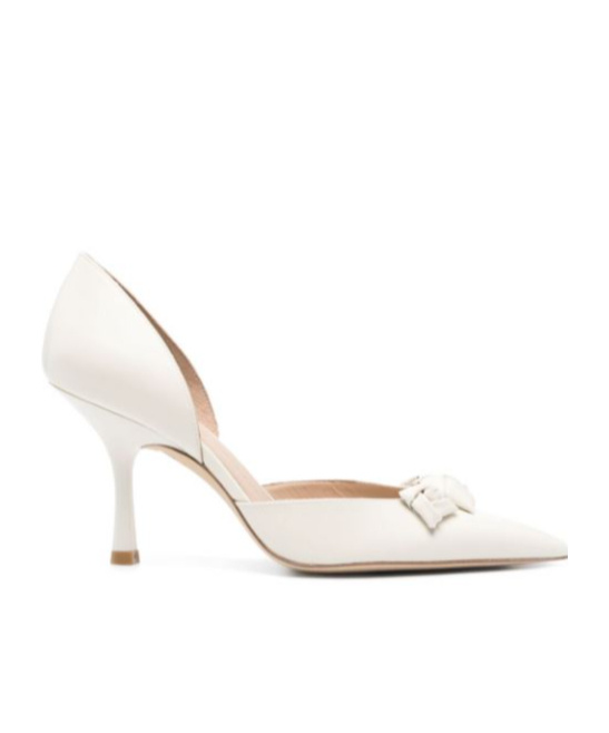 Stuart Weitzman Pointed High Heels In White
