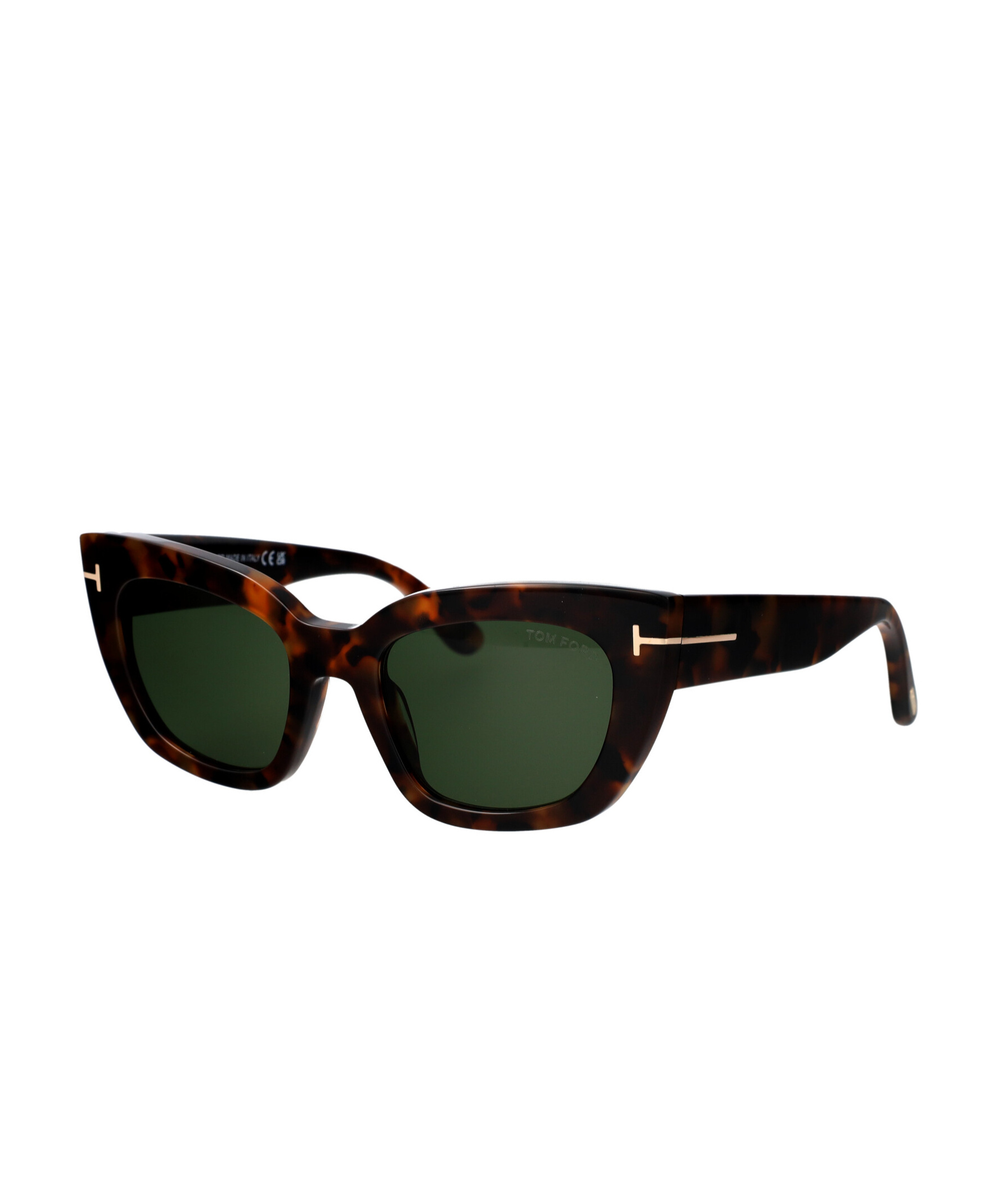 Tom Ford Havana Acetate Sunglasses In Green