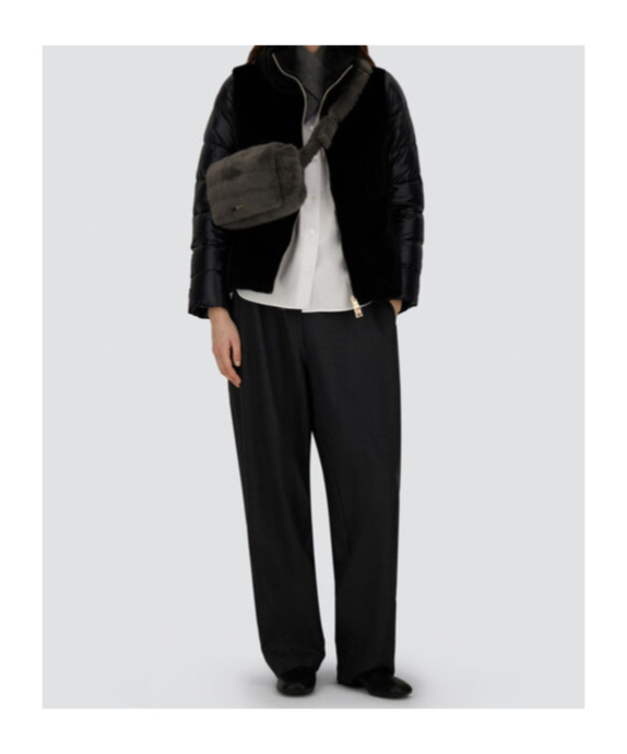 Herno Double Zipper Down Jacket In Black