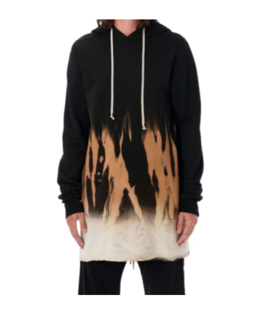 Rick Owens Drkshdw Mens Black Terra Level Ls Graphic-print Oversized Cotton Hoody In Black