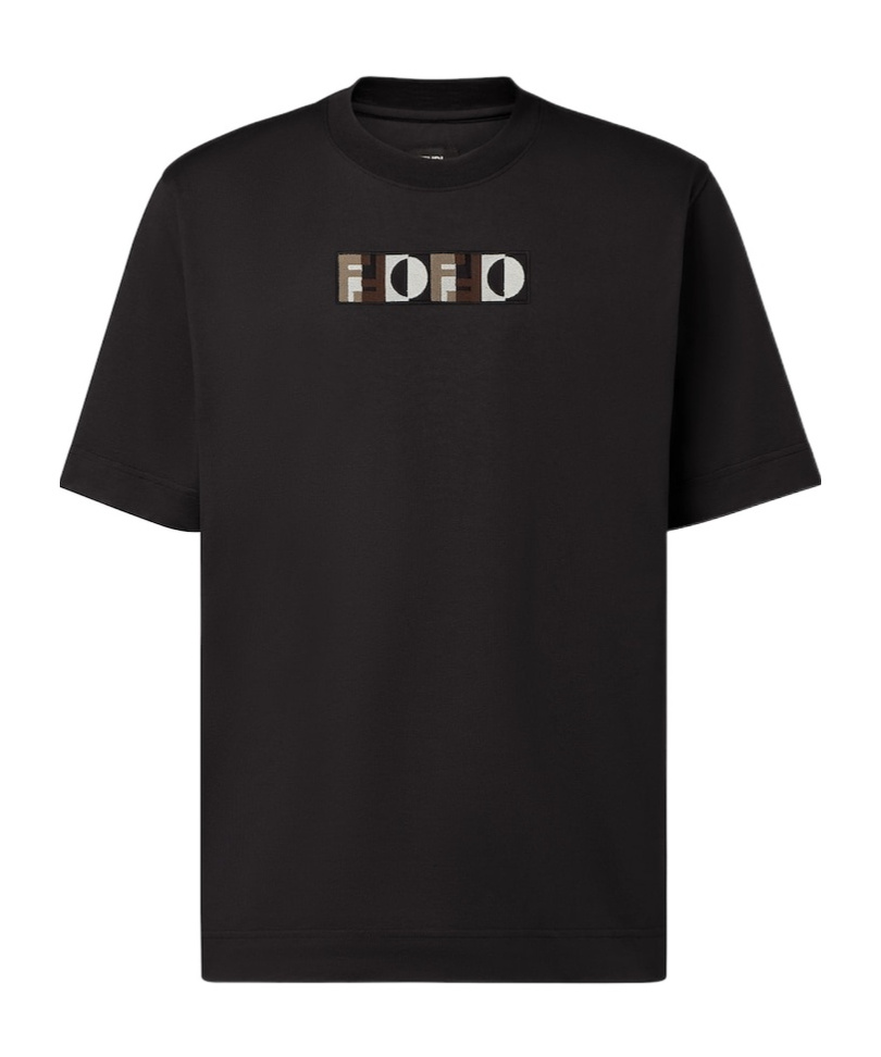Fendi Optical Design Crew Neck T-shirt In Black