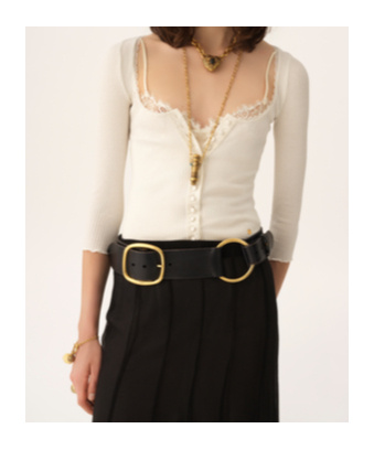 Chloé Fitted Cotton Cardigan With Deep Neckline In White