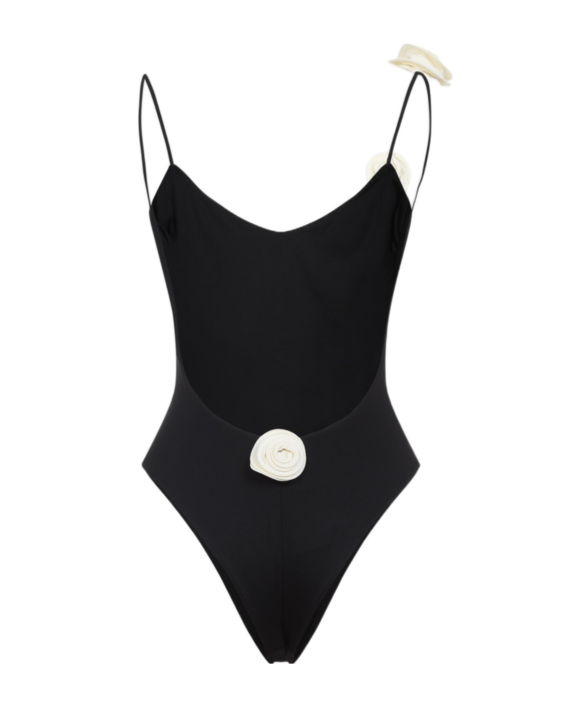 La Reveche Floral One-piece Swimsuit In Black