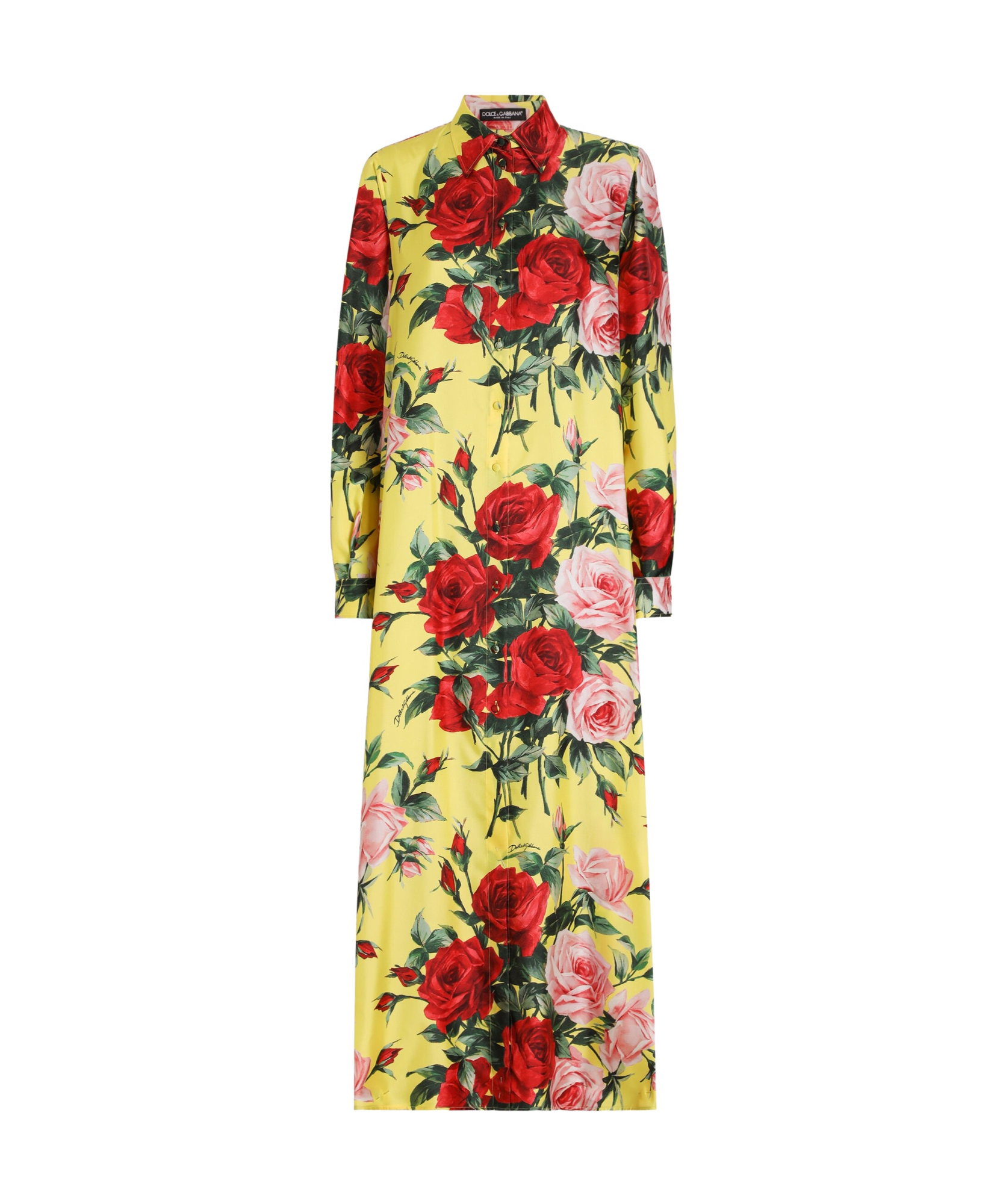 Dolce & Gabbana Bouquet Print Maxi Kaftan Dress In Multi-color