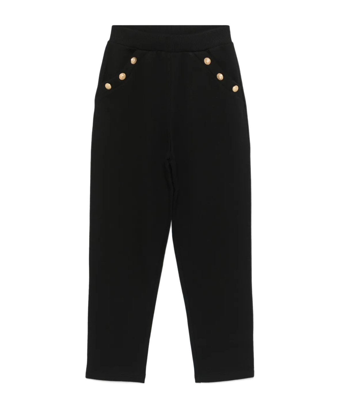 Shop Balmain Embossed-buttons Track Pants In Black