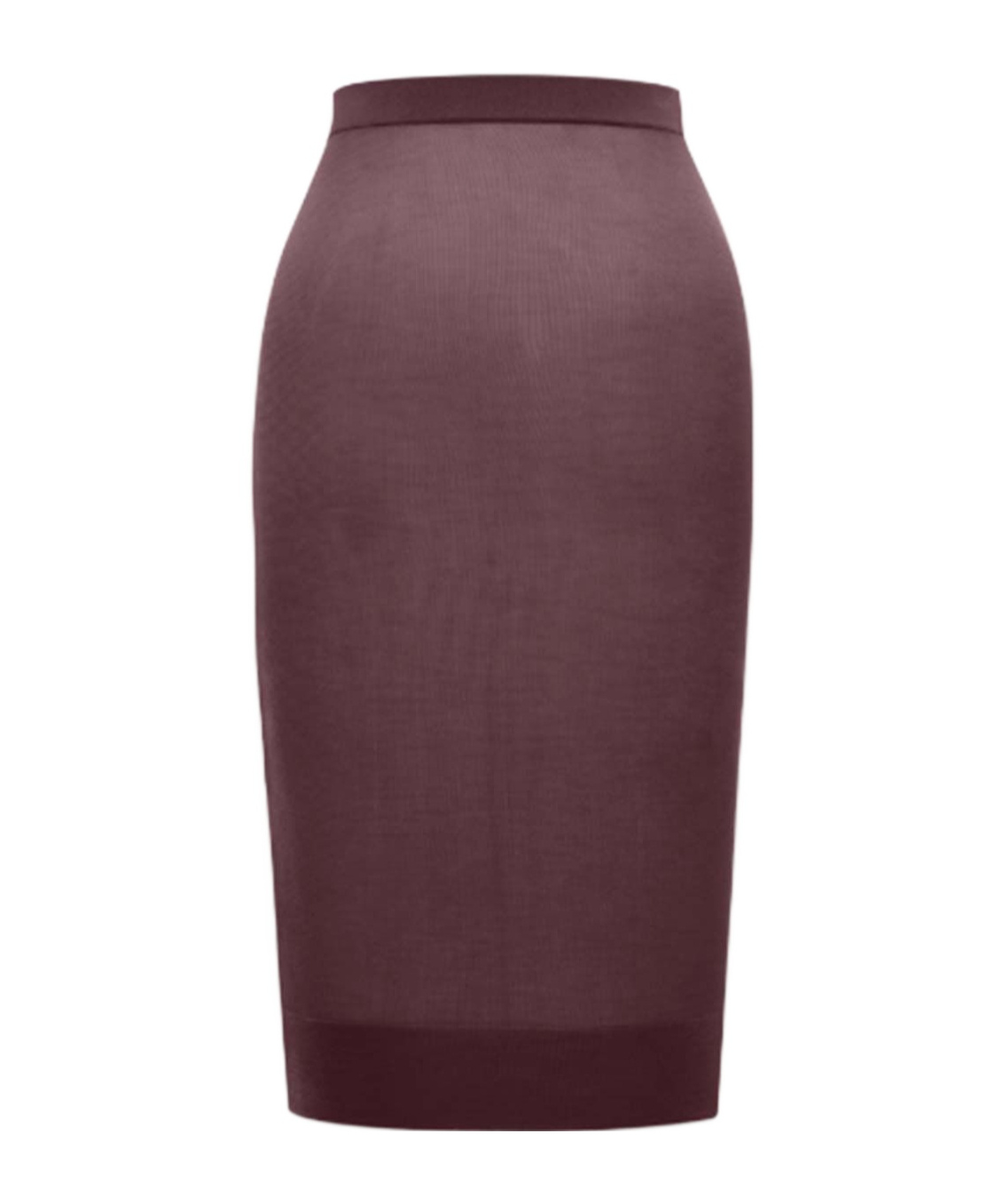 Saint Laurent Pencil Skirt In Burgundy