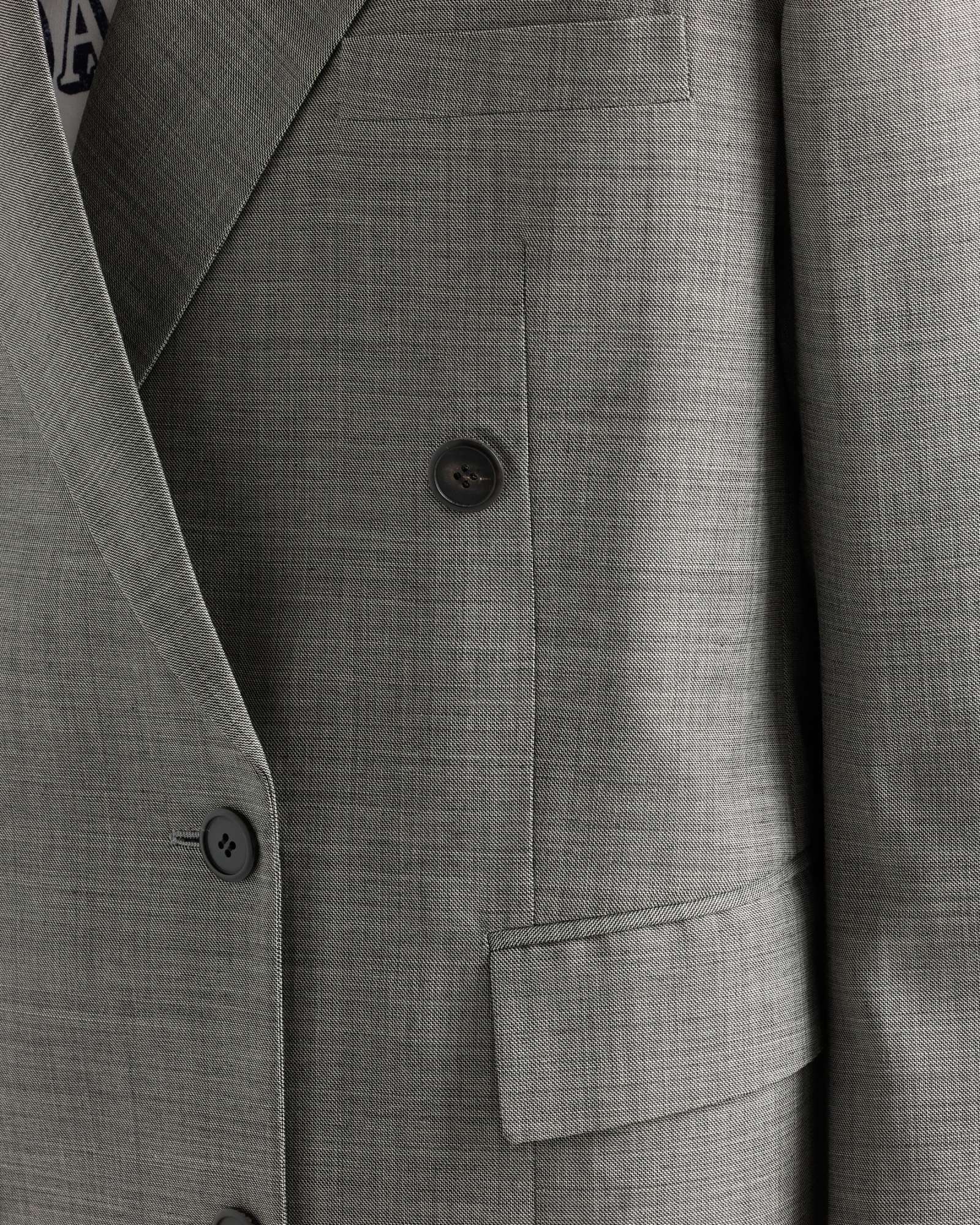 Prada Double-breasted Wool Jacket In Gray