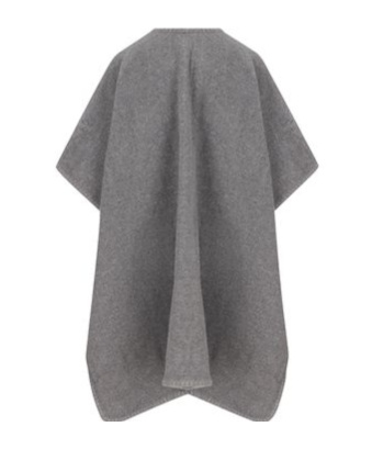 Fendi Grey Wool And Cashmere Poncho In Gray