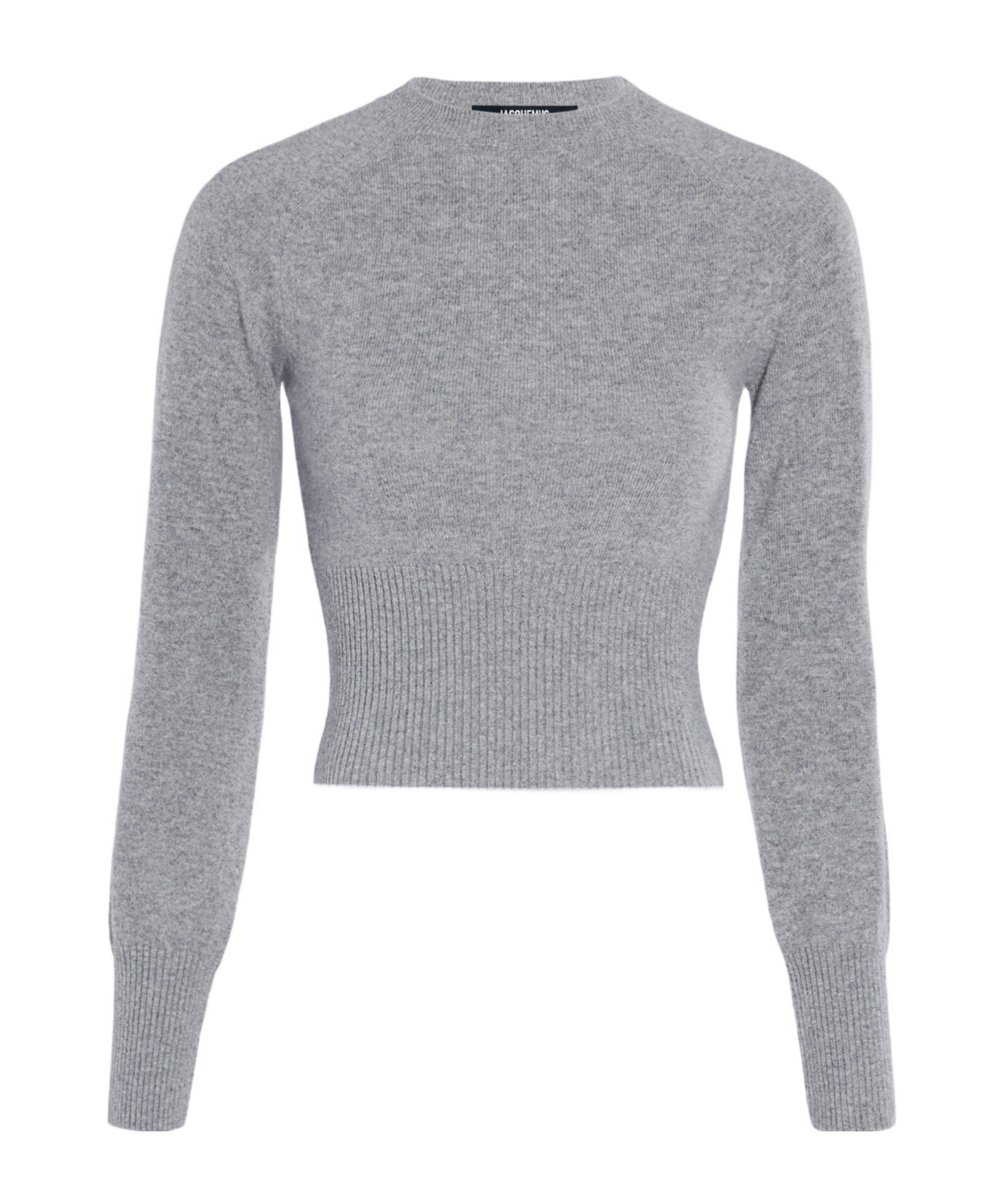 Jacquemus La Maille Soglia Ribbed Jumper In Gray