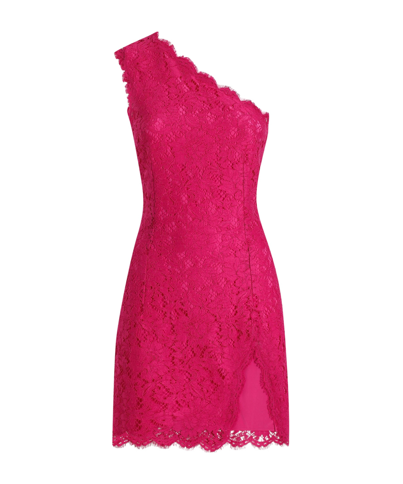 Shop Dolce & Gabbana Floral-lace Mini Dress In Red