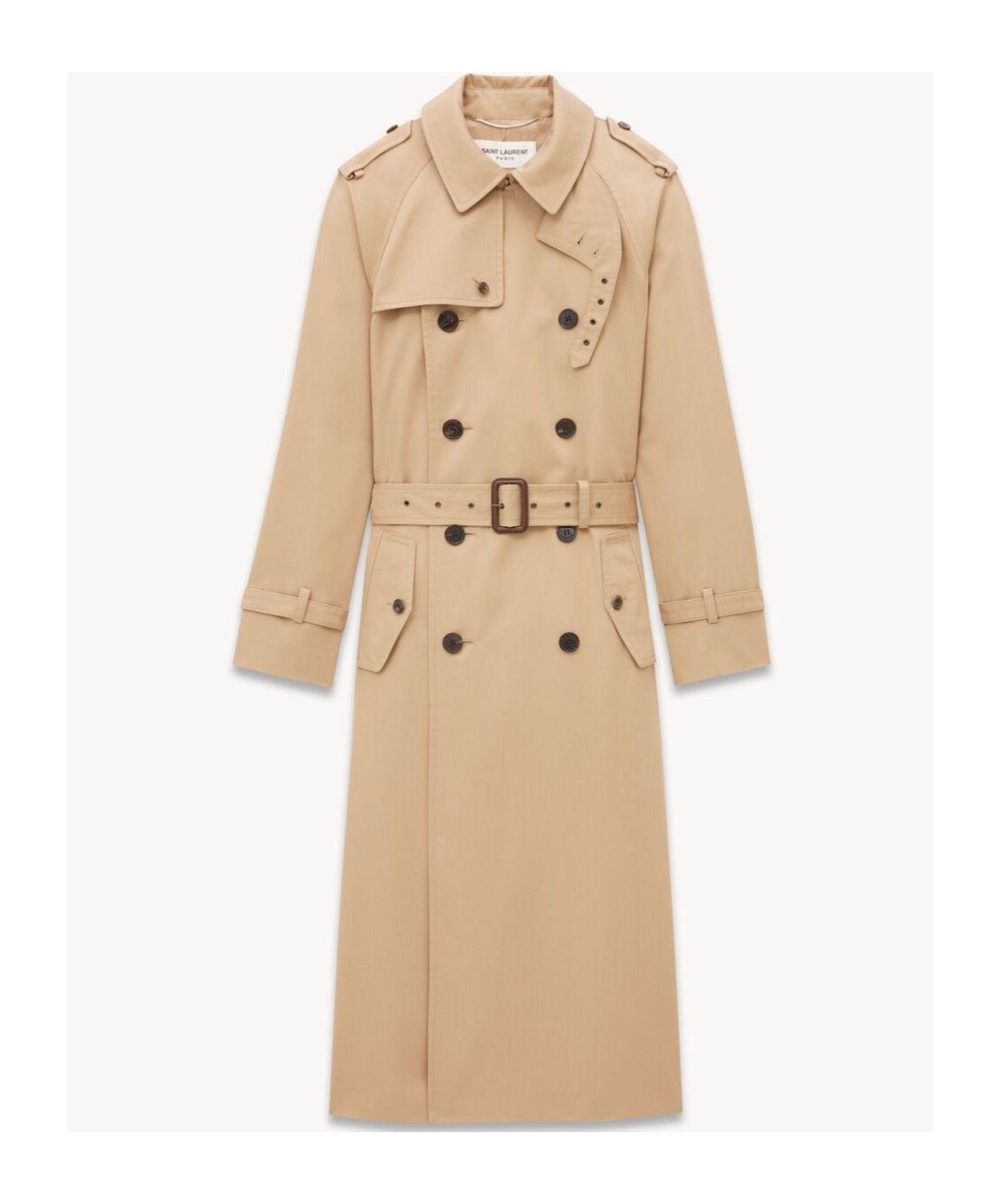 Saint Laurent Long-sleeved Windbreaker In Nude