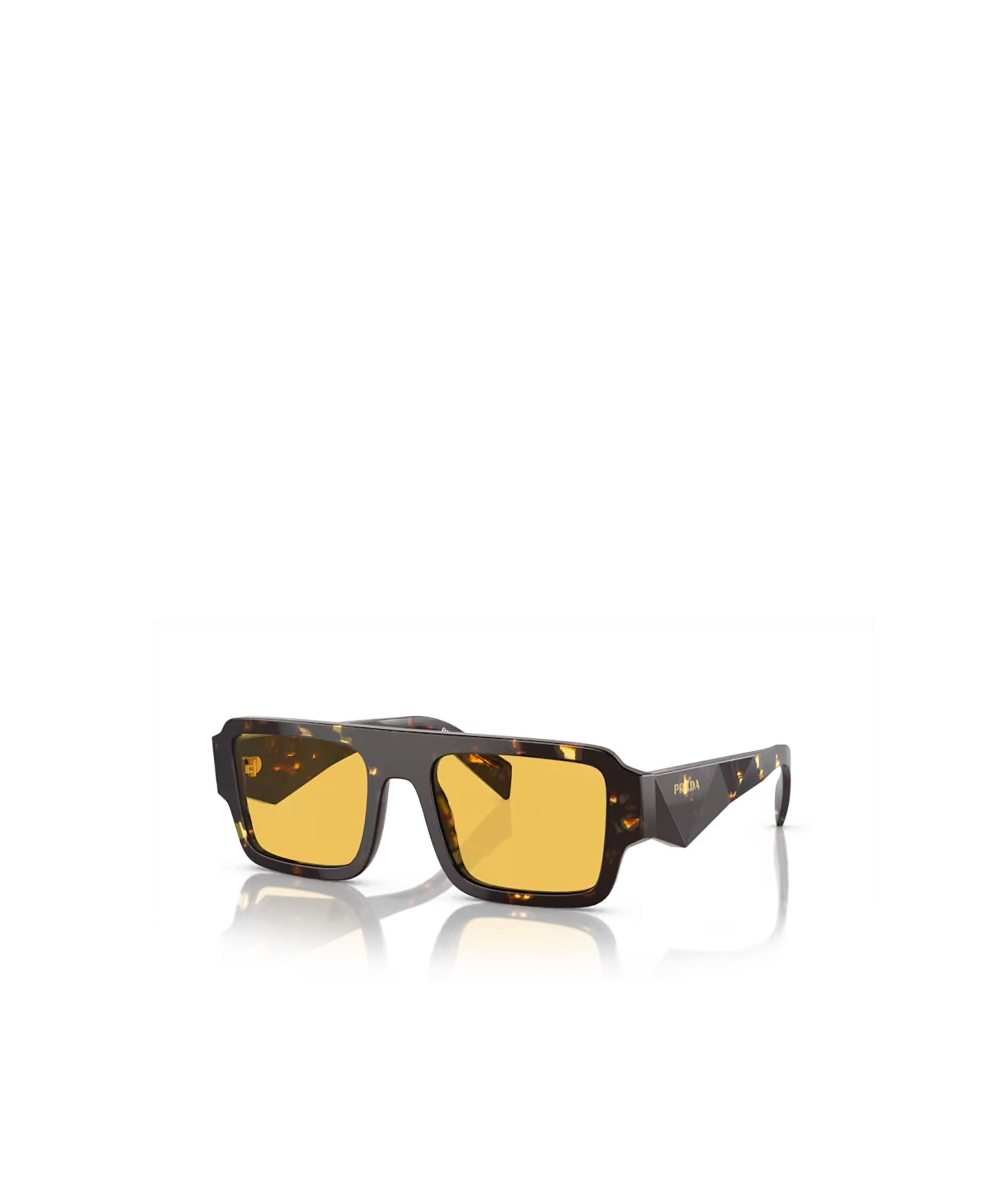 Prada 53mm Rectangular Sunglasses In Yellow