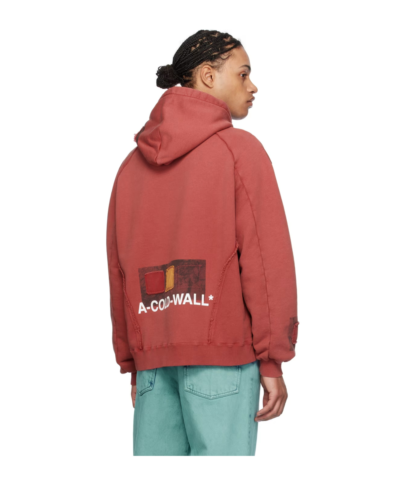 A-cold-wall* Hooded Long-sleeved Sweater In Brown