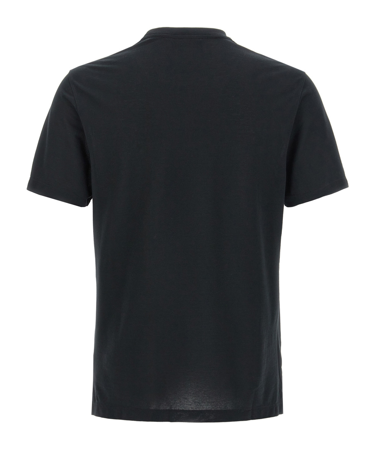 Zanone Jersey Crew Neck T-shirt In Black