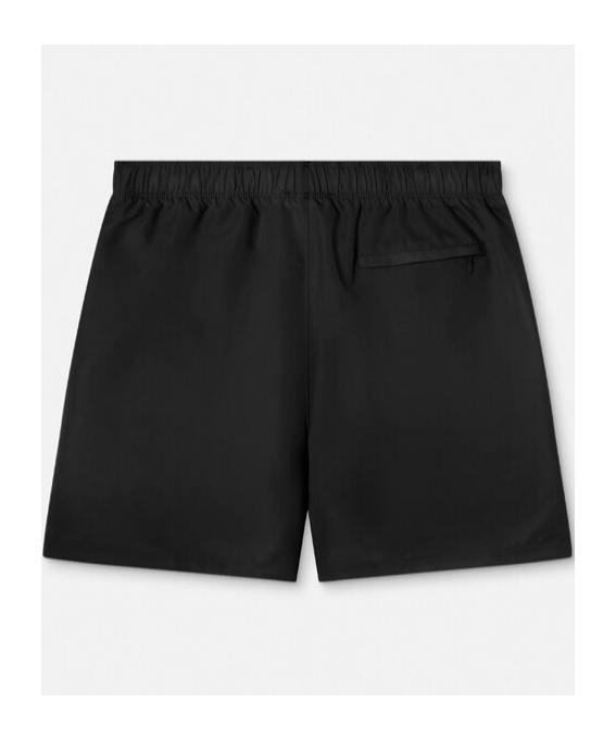 Versace Black Swim Shorts With Elastic Drawstring Waist And Medusa Embroidery On The Front In Tech Fabric Ma In Black