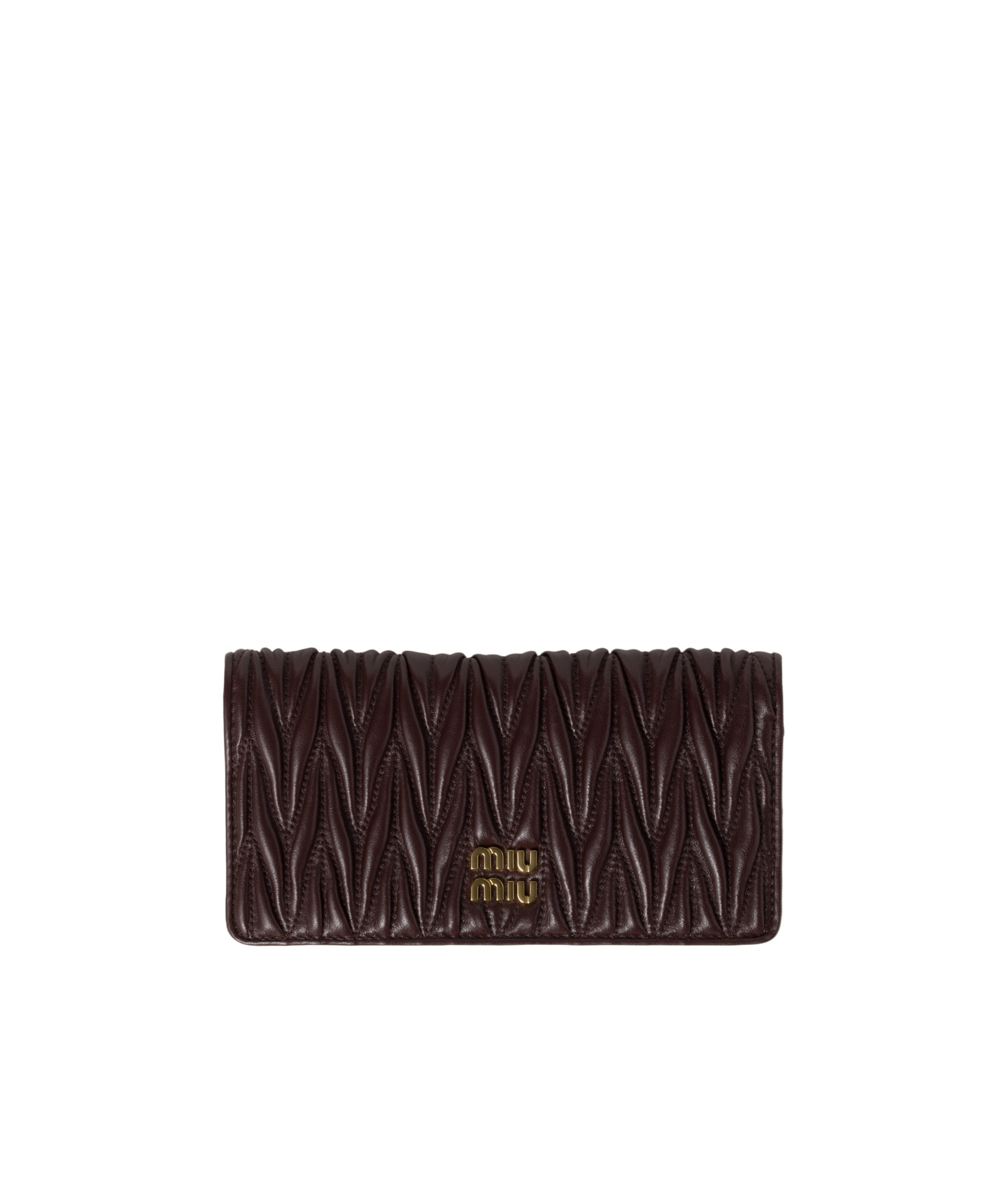Miu Miu Quilted Flap Wallet In Black
