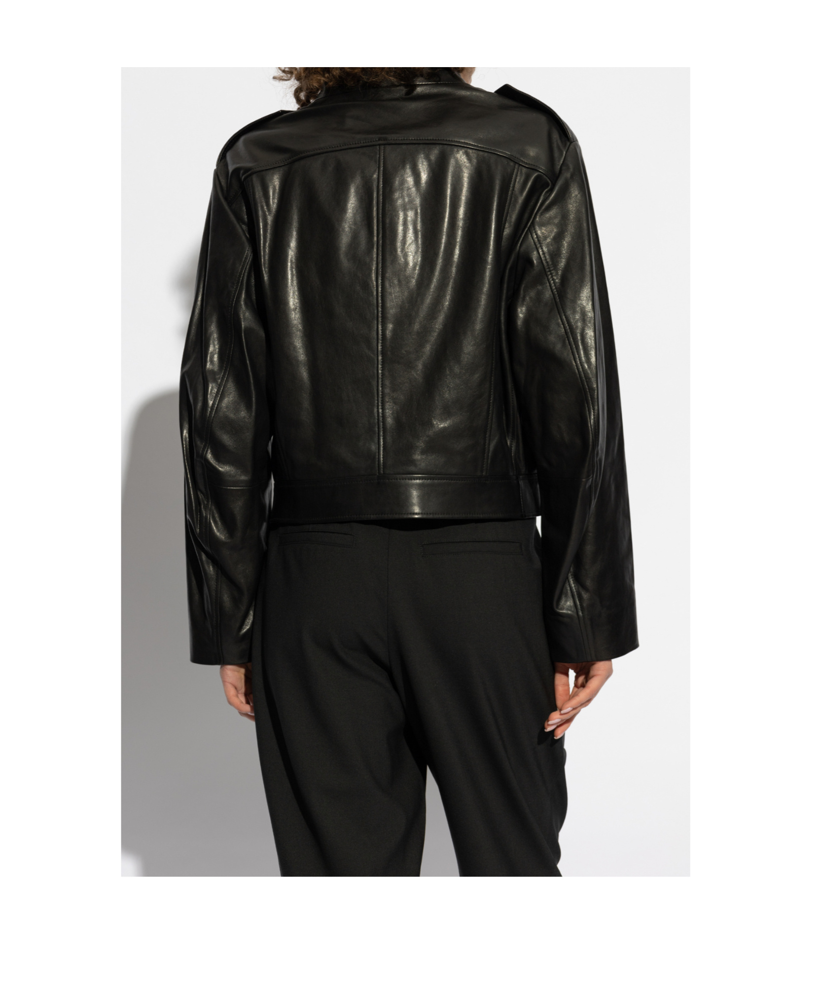 Iro Long-sleeved Leather Jacket In Black