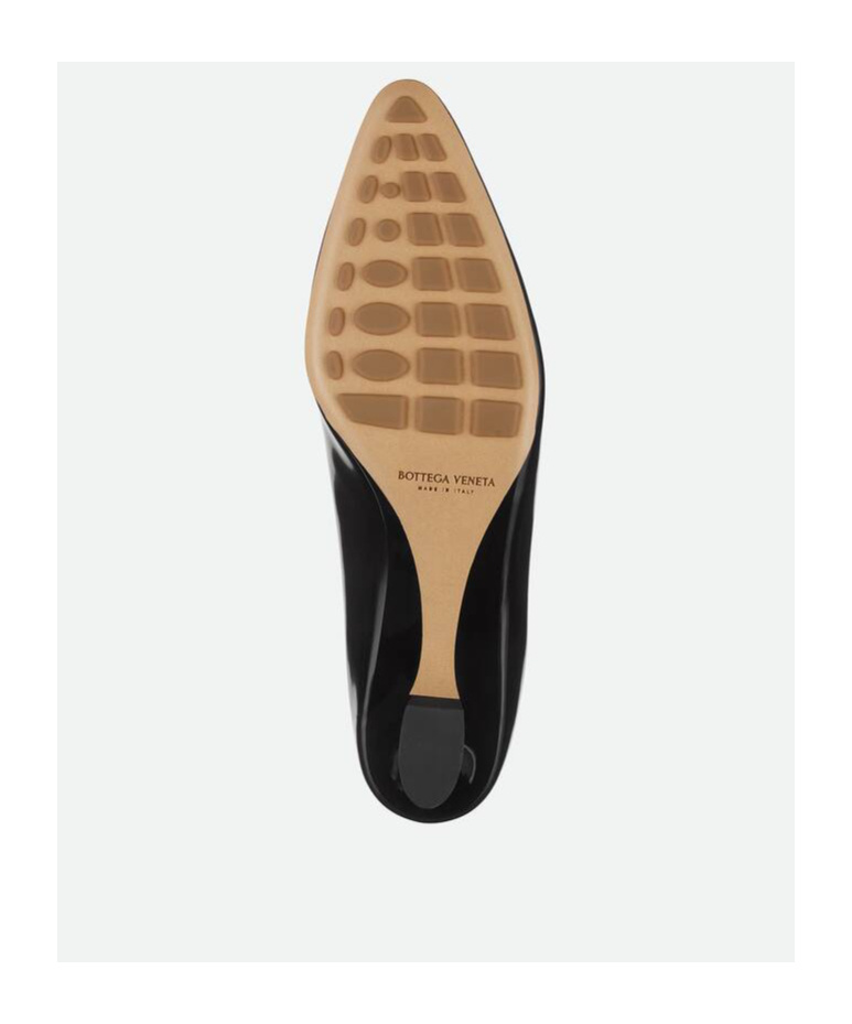 Bottega Veneta Bounty Vinyl Kitten-heel Mules In Black