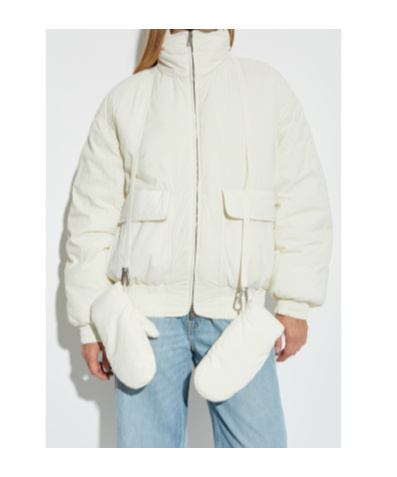 Golden Goose Flap-pockets Puffer Jacket In White