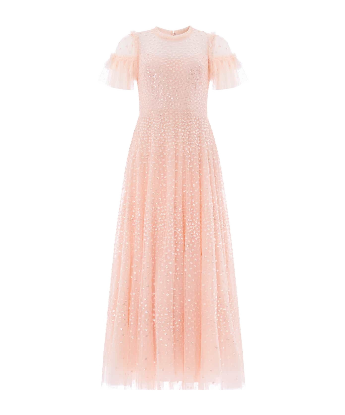 Needle & Thread Deco Dot Gloss Gown In Pink