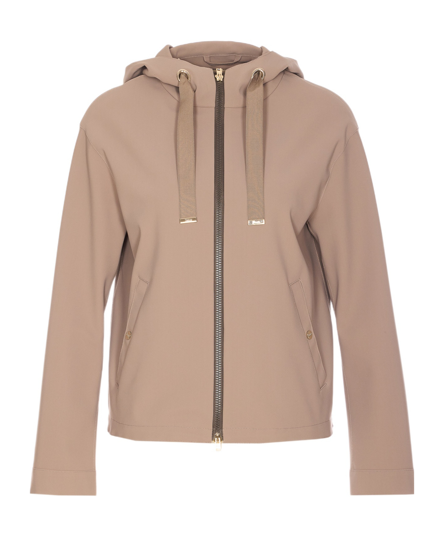 Herno Zip-up Hooded Jacket In Pink