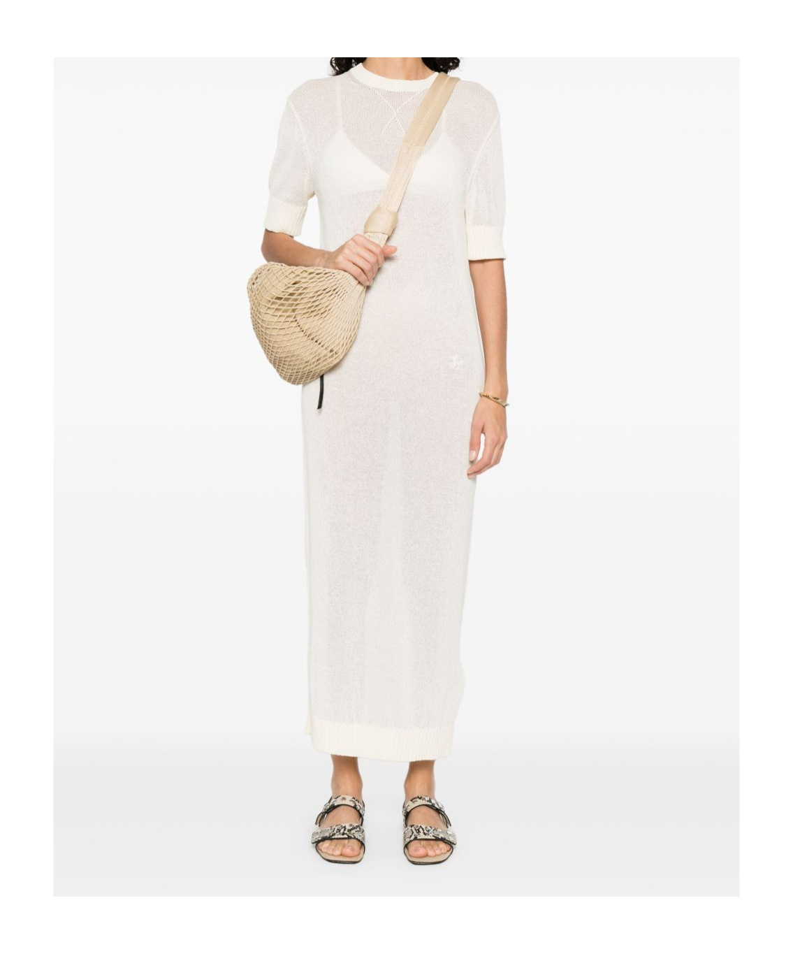 Jil Sander Cotton Dress In White