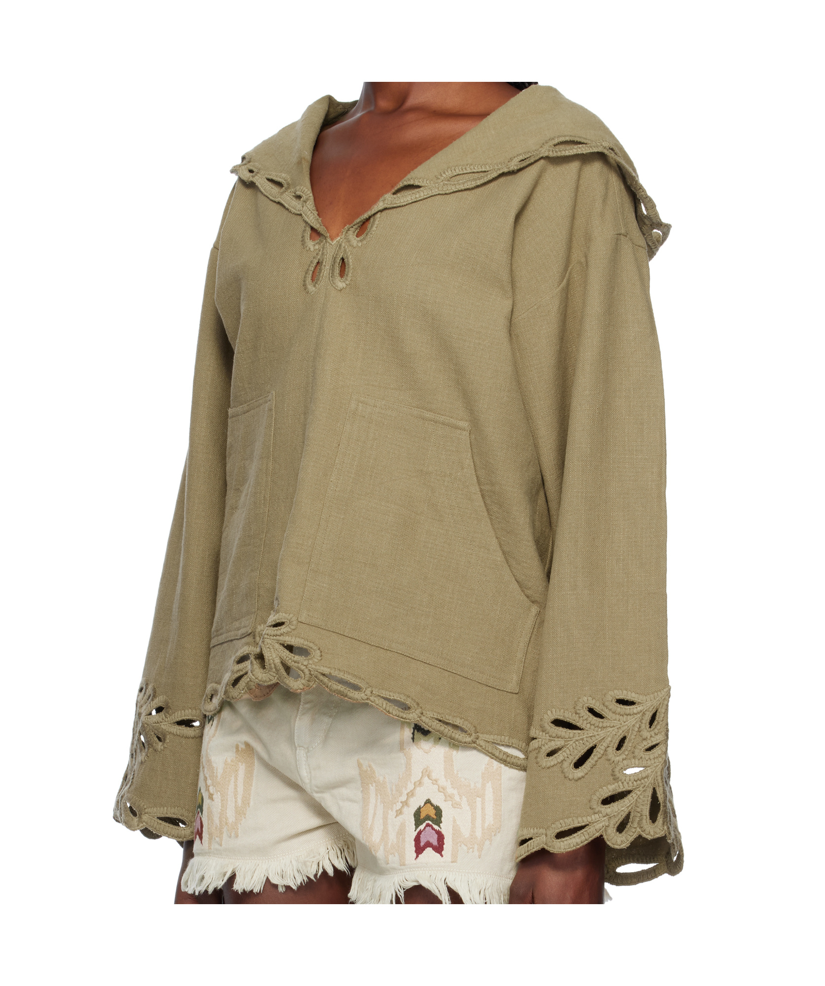 Shop Isabel Marant Étoile Solvi Shirt In Khaki