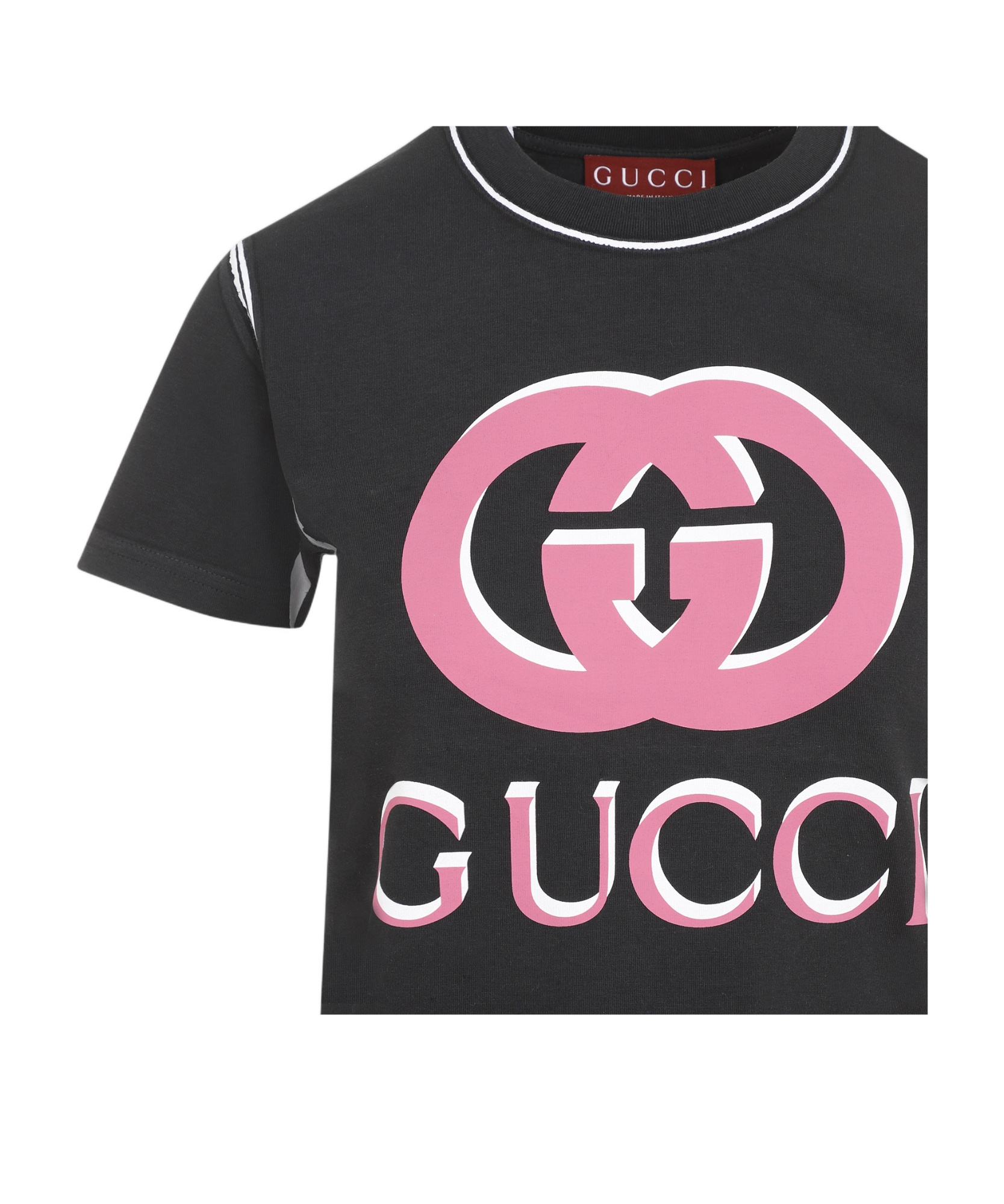 Gucci Logo Print T-shirt In Black