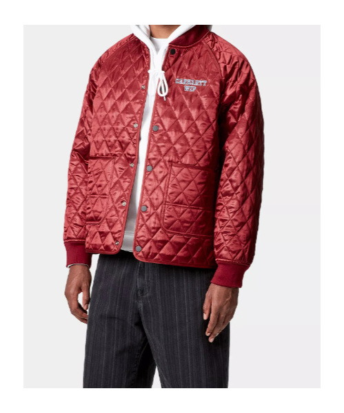 Carhartt Embroidered-logo Jacket In Red