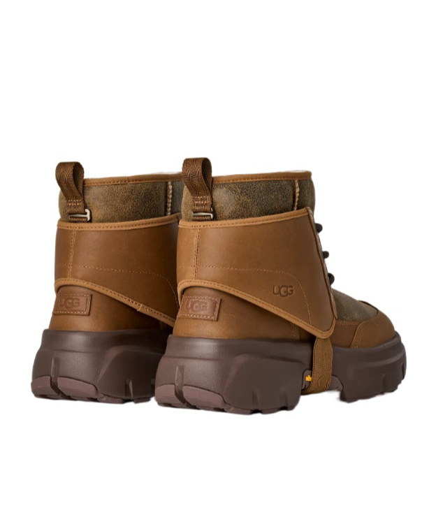 Ugg Ankle Boots With Round Toe And Pull Tab In Animal Print