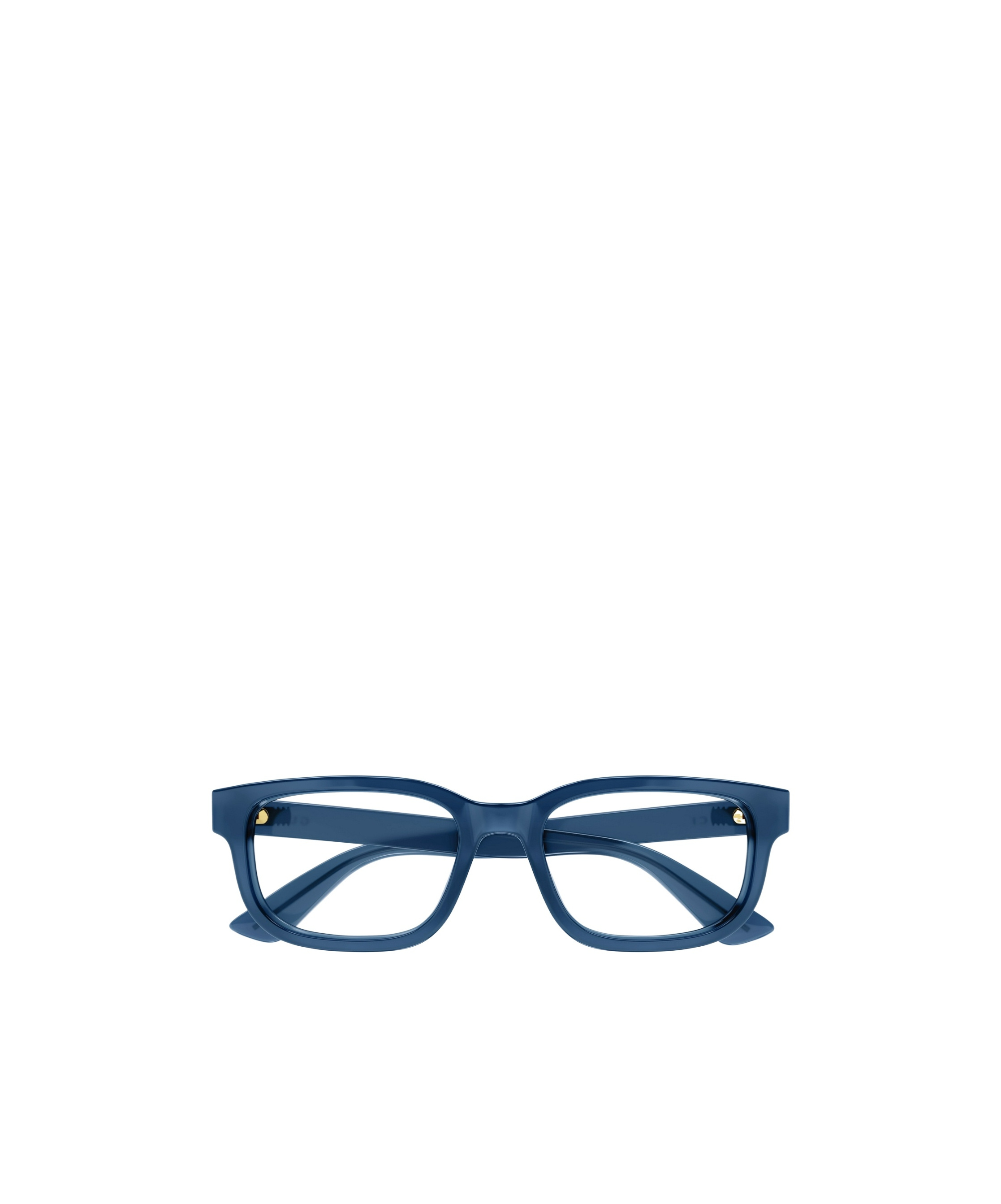 Shop Gucci Rectangle-frame Glasses In Blue