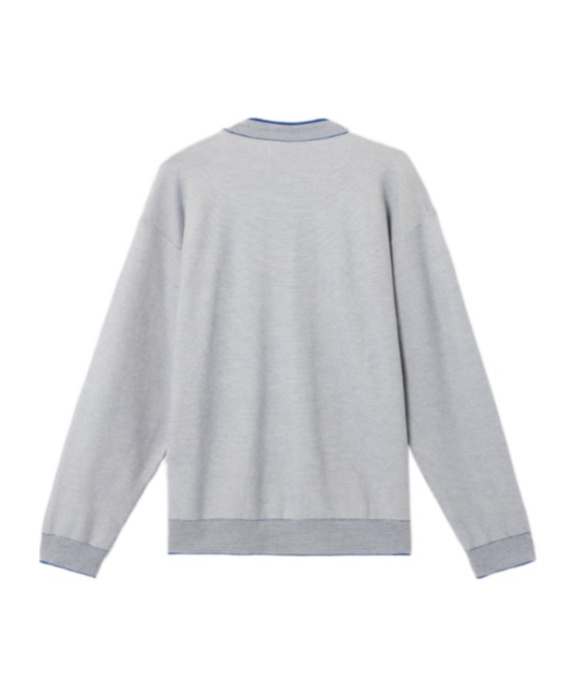 Stone Island Oversized Fit Mock Neck Jumper With Two-toone Yarn In Cornflower Blue
