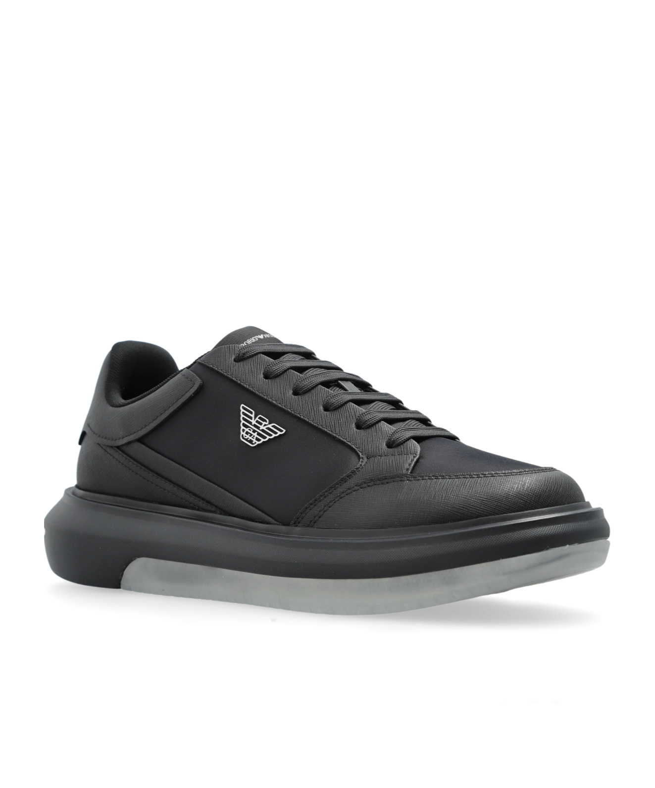 Emporio Armani Sneakers With Logo In Black
